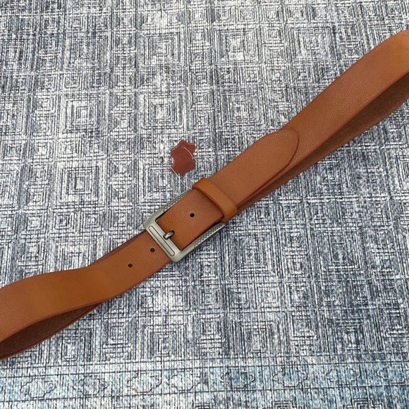 Genuine Leather Waistband Handmade Brown Belt Pin Buckle Belt Size 41-42 inches - Picture 8 of 8